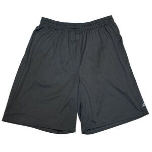 Energy Zone Athletic Shorts Mens Size Large Dark Gray Elastic Waistband Pockets